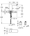Mitigeur lavabo infrarouge 1/2" limiteur de température bau cosmo e chromé