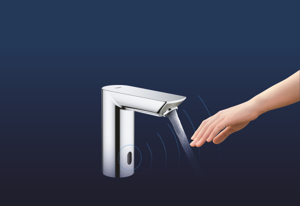Mitigeur lavabo infrarouge 1/2" limiteur de température bau cosmo e chromé