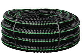 Gaine TPGliss noire bandes vertes  Ø40 couronne de 25m - fourreau pour la protection des réseaux électriques