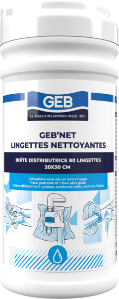 Lingettes de nettoyage multi-usages: mains, outils, supports.