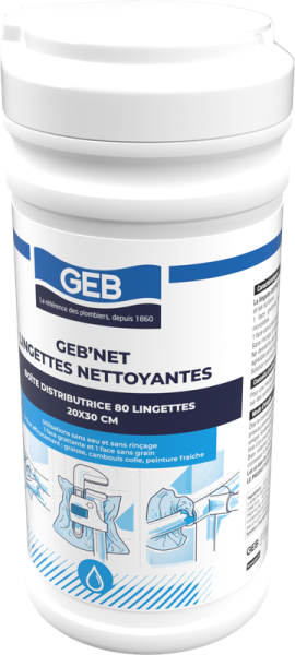 Lingettes de nettoyage multi-usages: mains, outils, supports.