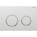 Plaque geberit omega20 double touche: chromé mat laq, facile net chromé brillant