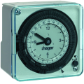 Interrupteur horaire 72x72 électromécanique 1 voie sur 24h 6-24v sans réserve