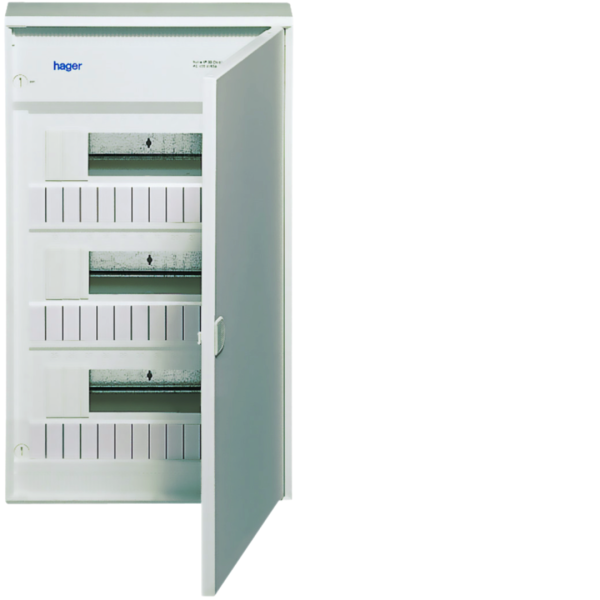 Coffret de distribution volta, 3 rangées 12 modules 515x305x96,50mm