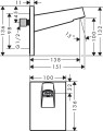 Raccord au mur pour douche tête 260 noir mat