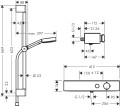 Combi douche 105 3jet relaxation therm.douche barre 650mm chr.