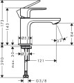 Mitigeur de lavabo 80 pour lave-mains sans tirette ni vidage chromé