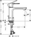 Mitigeur de lavabo 110 coolstart avec tirette et vidage noir mat