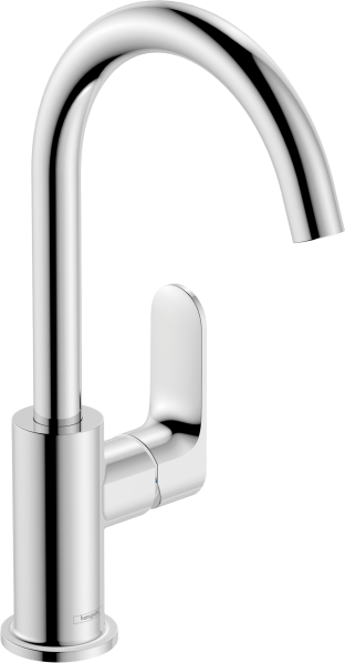 Mitigeur de lavabo 210 avec bec orientable, tirette et vidage chromé