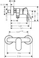 Mitigeur de douche c2 avec cartouche 2 vitesses chromé