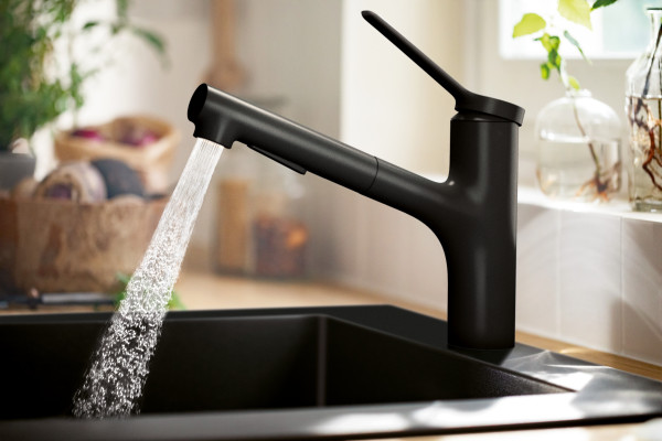 Mitigeur évier 150 d extr. 2jet noir mat