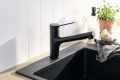 Mitigeur évier 150 d extr. 2jet noir mat