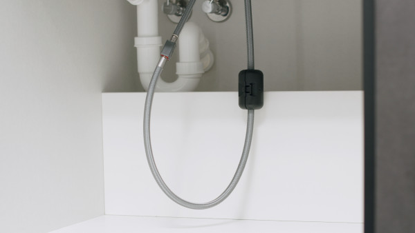 Mitigeur évier 150 d extr. 2jet aspect acier