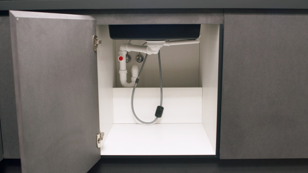 Mitigeur évier 150 d extr. 2jet aspect acier