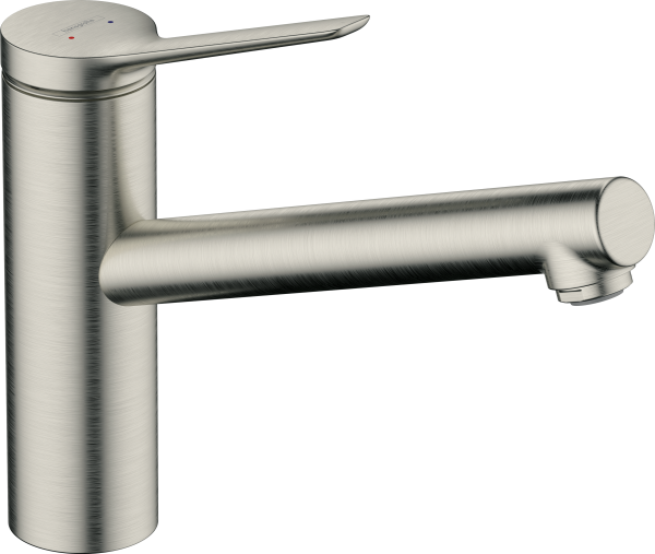 Mitigeur évier 150 1jet aspect acier