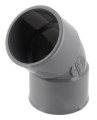 Coude d 40 mm, femelle-femelle à 45d, à coller, gris, en pvc