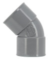 Coude d 40 mm, femelle-femelle à 45d, à coller, gris, en pvc