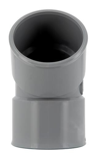 Coude d 40 mm, femelle-femelle à 45d, à coller, gris, en pvc