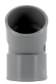 Coude d 40 mm, femelle-femelle à 45d, à coller, gris, en pvc
