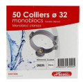 Collier monobloc insert p.7/150 d.32 blanc