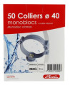 Collier monobloc insert p.7/150 d.40 blanc