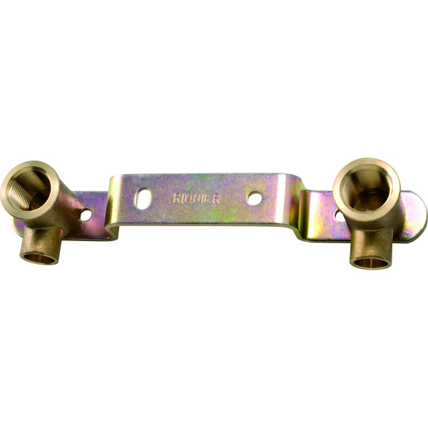 Platine avec 2 coudes 90 gcu 1/2-14 ea 150 mm