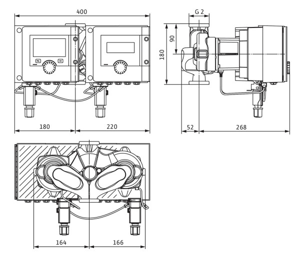 Circulateur double intelligent wilo-stratos maxo-d 30/0,5-10 pn10 (2164646)