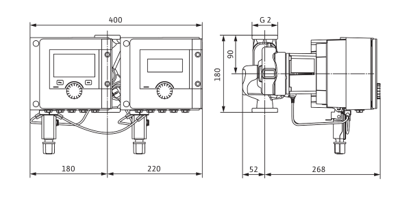 Circulateur double intelligent wilo-stratos maxo-d 30/0,5-10 pn10 (2164646)