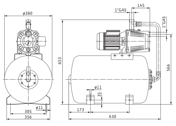 Système de distribution d'eau wilo-initial jet system 4-4-50 (4168024)