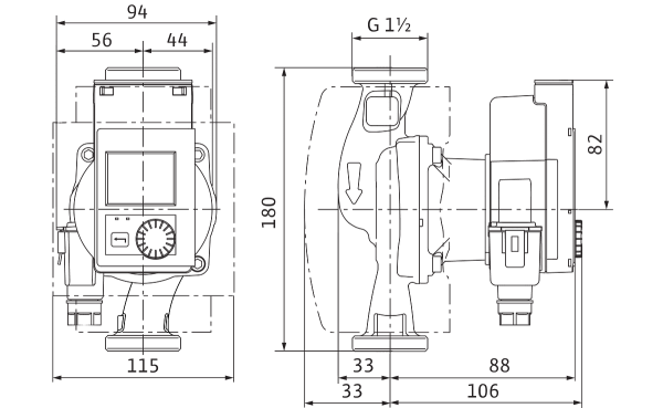 Circulateur ecs à haut rendement wilo-stratos-pico-z 25/0,5-6 (4255434)