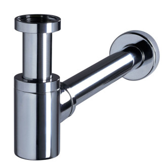 Lineis mini siphon de lavabo design en laiton chrome