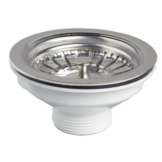 Bonde nf a panier inox sans trop plein pour evier bd