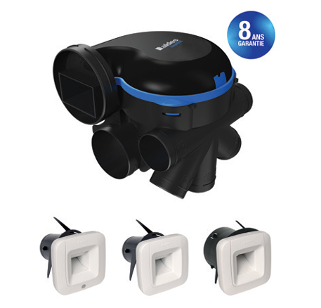 Kit vmc simple flux easyhome hygro compact premium haute pression hp+ bdh