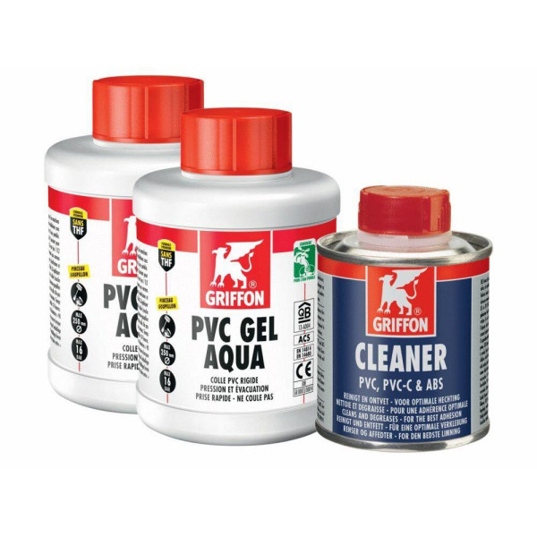 Lot pvc gel aqua 1l + cleaner
