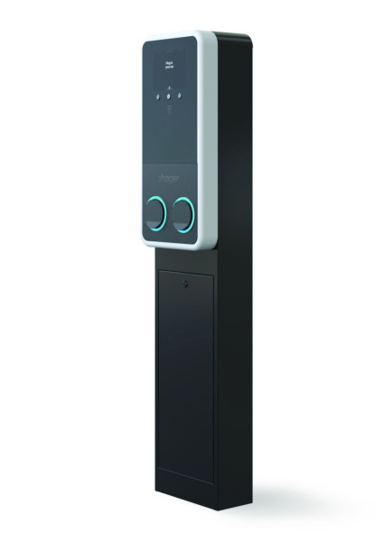 Witty park2 borne totem ip55 ik10 2x7,4kw t2+te+ocpp+mid+ecran+rfid+protections
