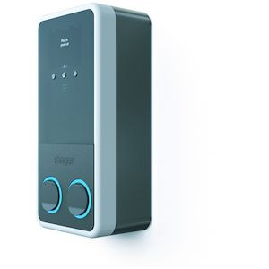 Witty park2 borne mural ip55 ik10 2x22kw t2+ocpp+mid+ecran+rfid+protections