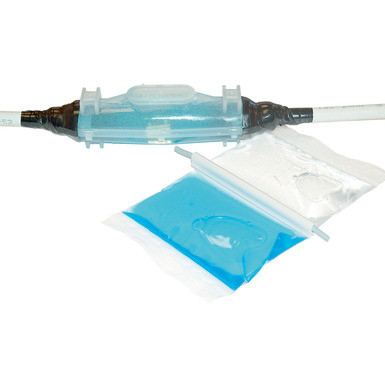 Boîte de jonction droite Klauke avec sachet de "magic gel" capacité maxi 4x240mm²