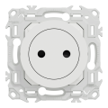Odace - prise 2p affleurante - bornes automatiques - blanc craie