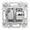 Odace - prise mixte rj45 cat.6 stp + tv - blanc craie