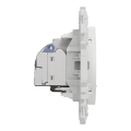 Odace - prise mixte rj45 cat.6 stp + tv - blanc craie