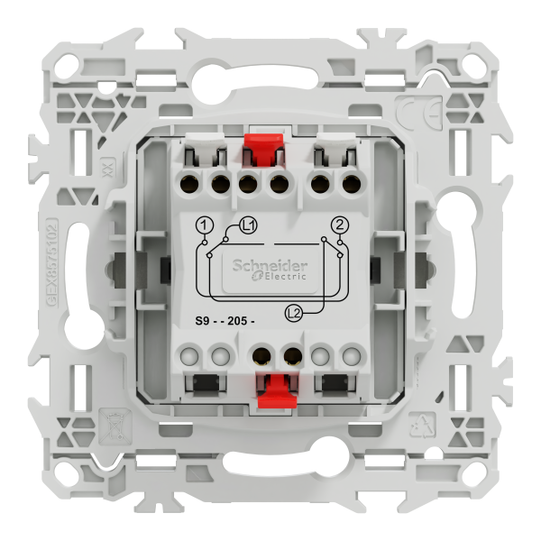 Odace - permutateur - bornes automatiques - 10ax - blanc craie