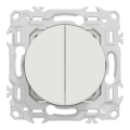 Odace - double va-et-vient ou poussoir - 10ax - blanc craie