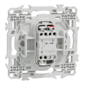 Odace - bouton-poussoir porte-étiquette - symbole carillon - blanc craie