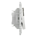 Odace - bouton-poussoir porte-étiquette - symbole carillon - blanc craie