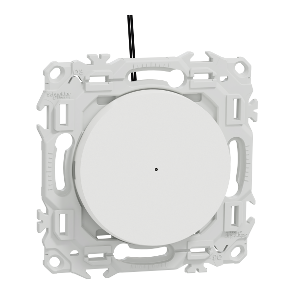 Odace - va-et-vient ou poussoir lumineux led verte 0,15ma - 10ax - blanc craie