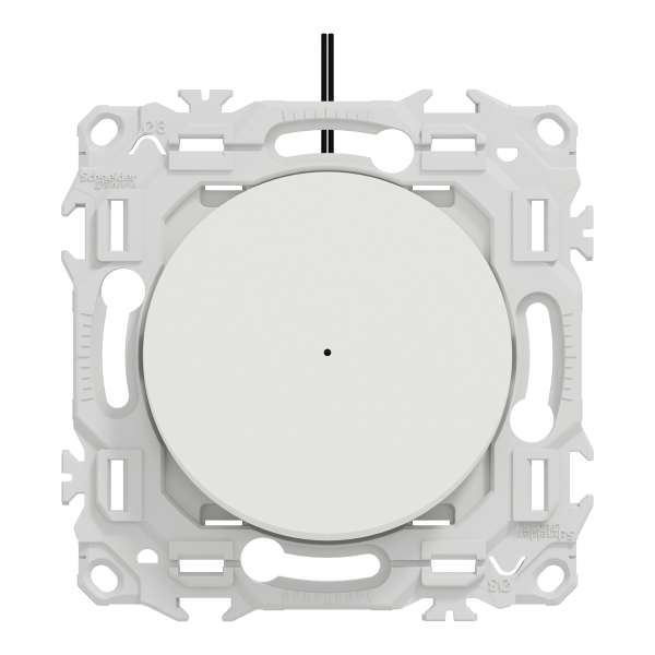 Odace - va-et-vient ou poussoir lumineux led verte 0,15ma - 10ax - blanc craie