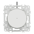 Odace - va-et-vient ou poussoir lumineux led verte 0,15ma - 10ax - blanc craie