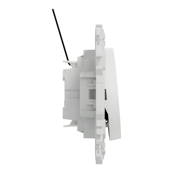 Odace - va-et-vient ou poussoir lumineux led verte 0,15ma - 10ax - blanc craie