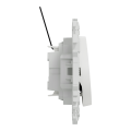 Odace - va-et-vient ou poussoir lumineux led verte 0,15ma - 10ax - blanc craie
