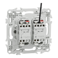 Odace - double va-et-vient ou poussoir lumineux led 0,15ma - 10ax - blanc craie